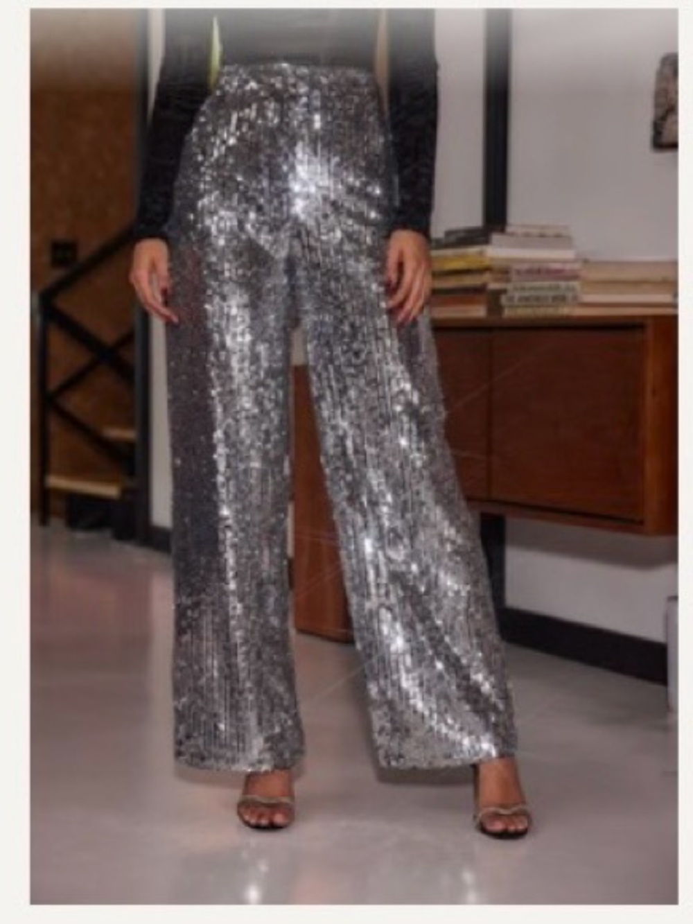*NWT* 12th Tribe Silver Sequin Trousers